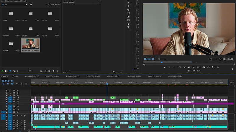 Video editing timeline
